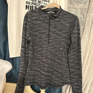 Women's Gray Avalanche Quarter-Zip Top